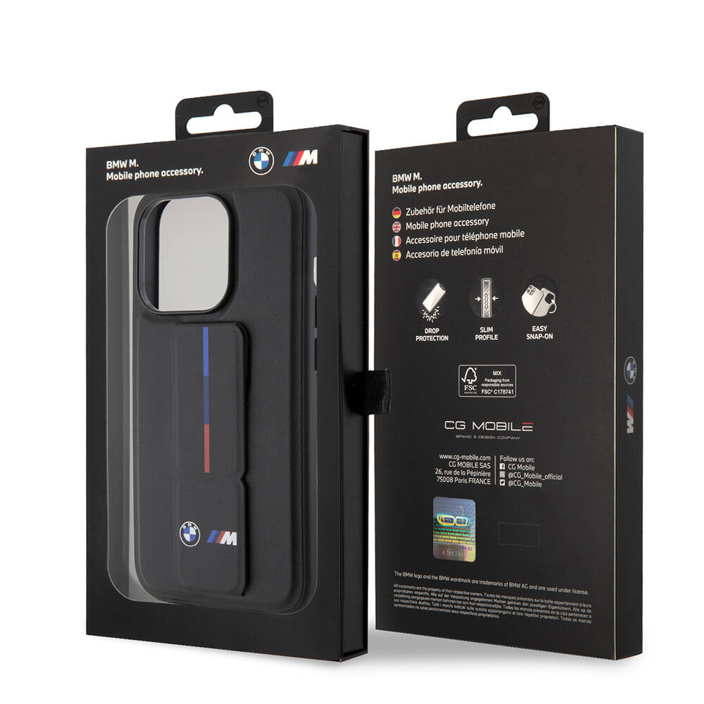 BMW iPhone 15 Pro Orjinal Lisanslı M Şerit ve Logolu Standlı Telefon Kılıfı - 15 BMW iPhone 15 Pro Orjinal Lisanslı M Şerit ve Logolu Standlı Telefon Kılıfı - 15